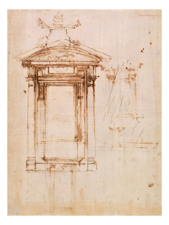 Michelangelo Architecture Drawing Prints